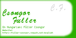 csongor fuller business card
