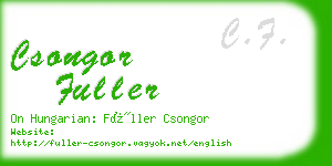 csongor fuller business card